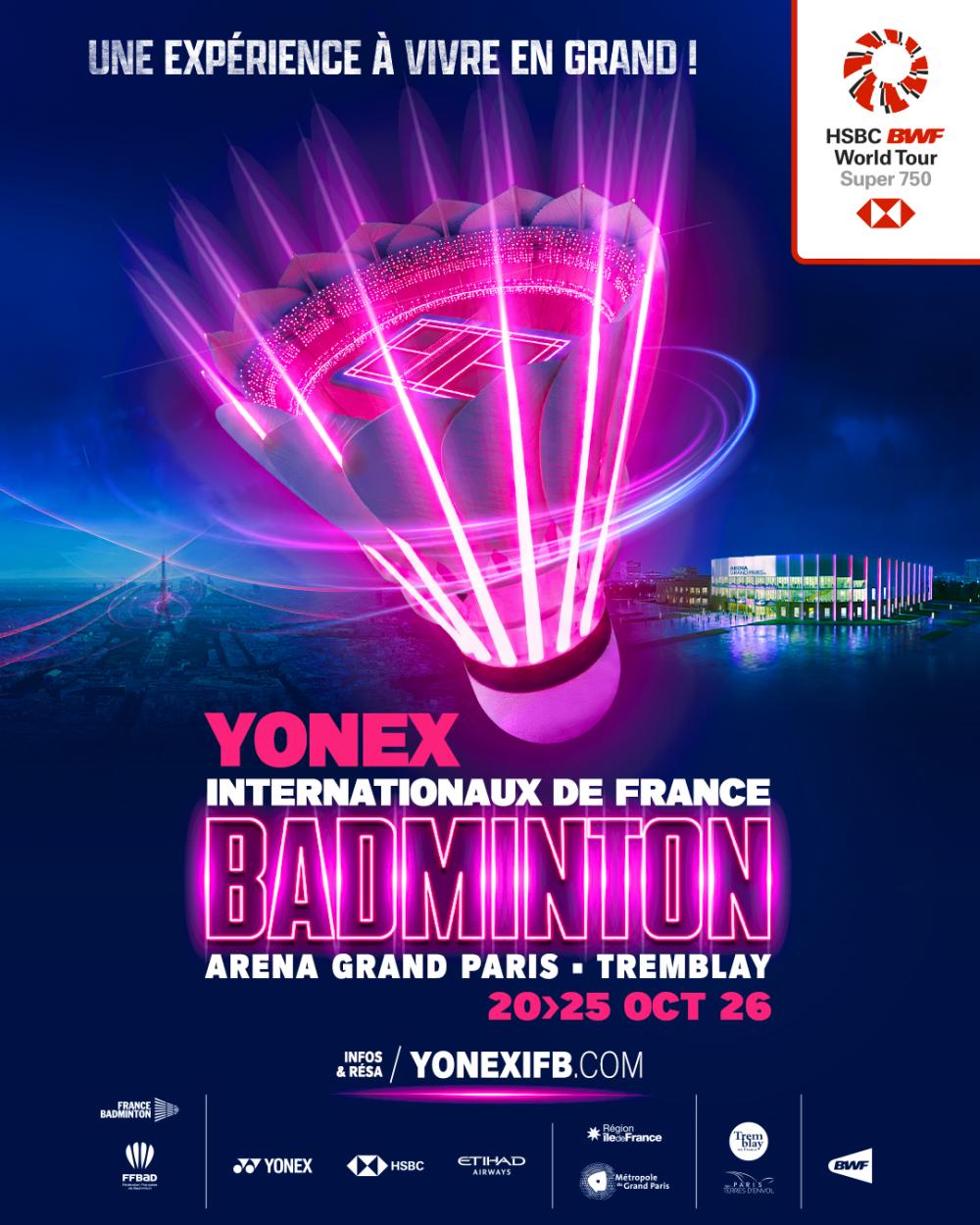 Les Yonex IFB arrivent du 20 au 25 octobre 2026